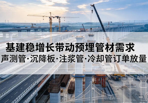 迭部基建稳增长带动预埋监测管材需求，声测管、沉降板、注浆管订单持续放量