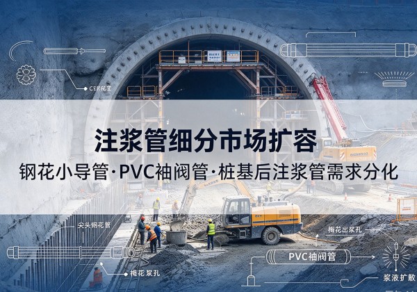 迭部注浆管细分市场扩容，隧道钢花小导管、PVC 袖阀管、桩基后注浆管需求分化